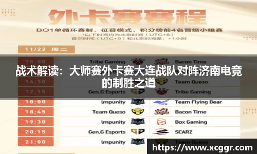 战术解读：大师赛外卡赛大连战队对阵济南电竞的制胜之道